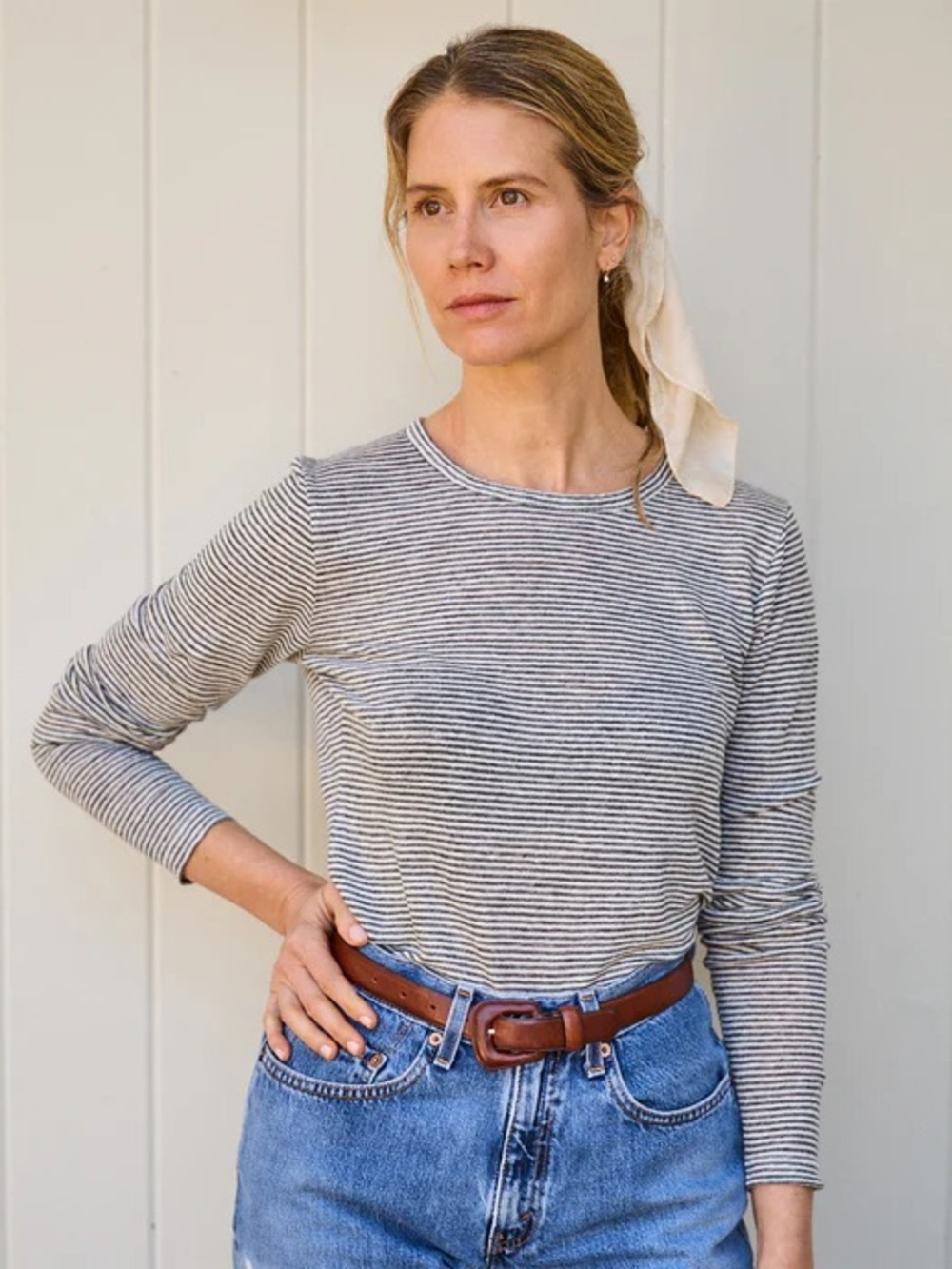 Alex Crane • NWOT $90USD 100% European Linen long sleeve PTP 20-23”